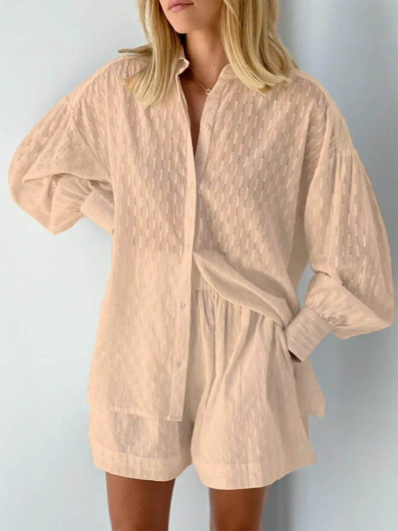 Summer Sale | Loose Casual Puff Sleeve Suit