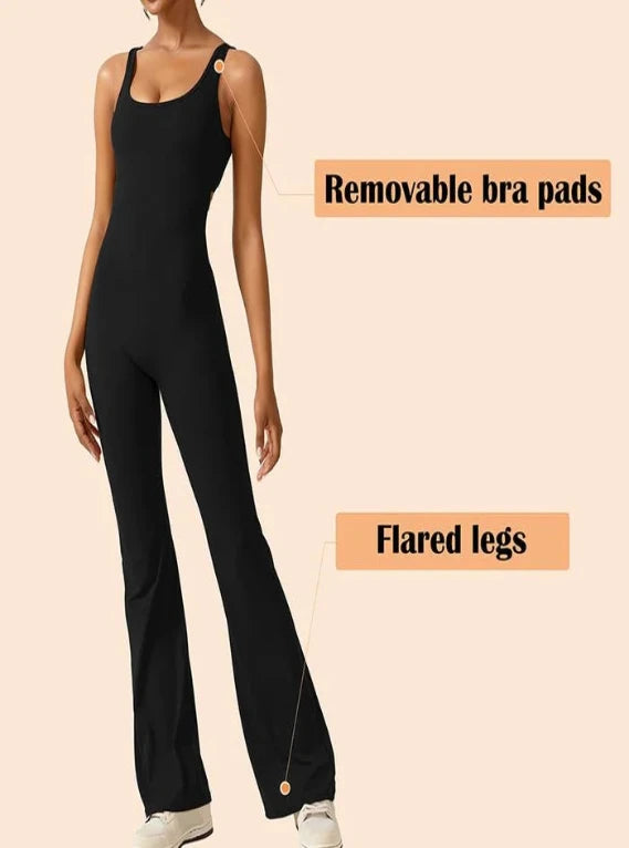 Scrunch Butt Flare Jumpsuit