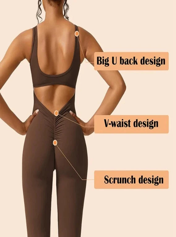 Scrunch Butt Flare Jumpsuit