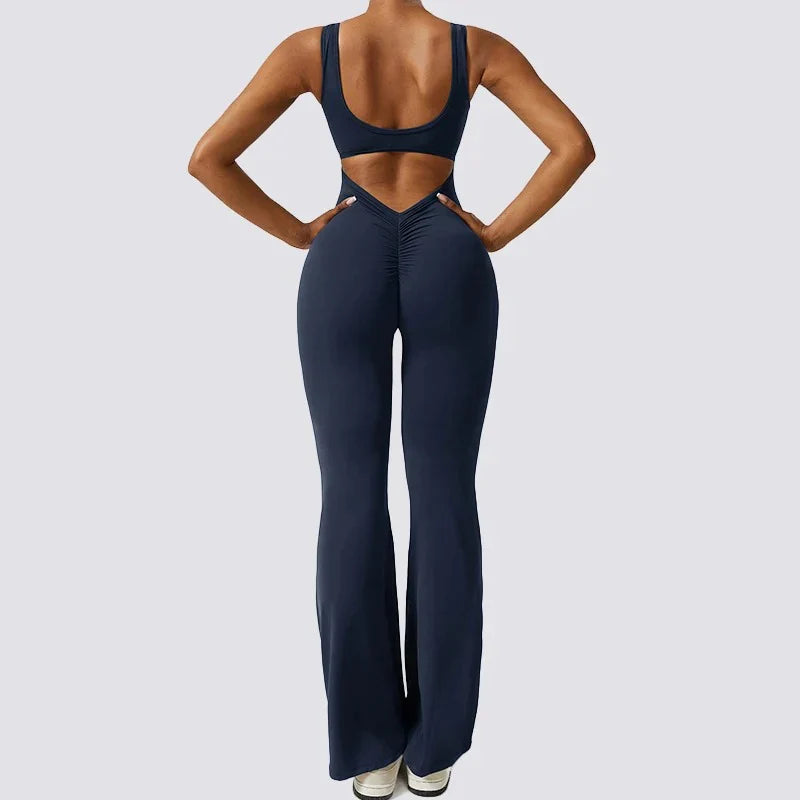 Scrunch Butt Flare Jumpsuit